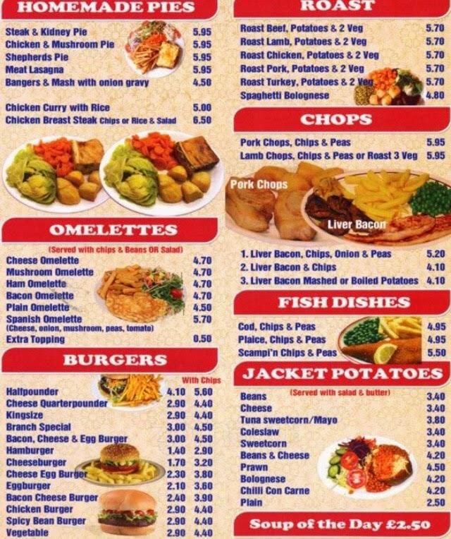 Menu at Cafe Brunch, London, 40 High St