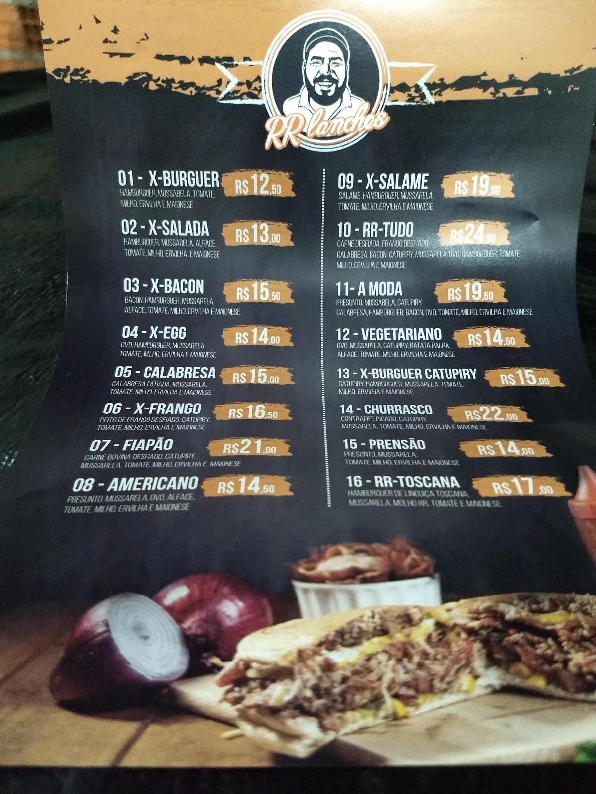 Menu em RR Lanches pub & Bar, Sorocaba, R. Padre Madureira