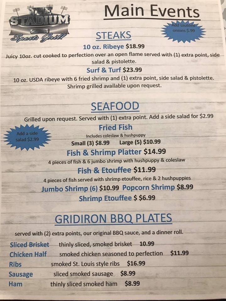 Menu at Presley’s BBQ, DeRidder