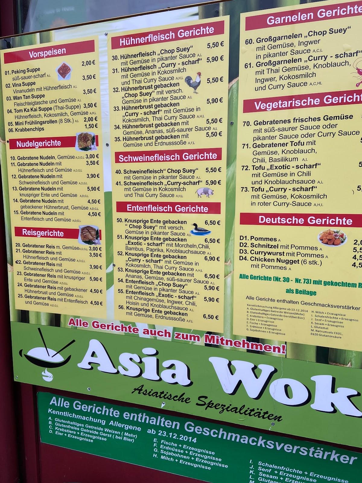 Speisekarte von Asia Wok pub & Bar, Magdeburg, WernerSeelenbinder