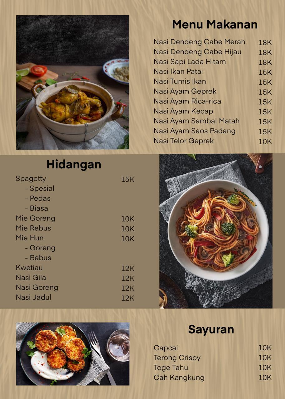 Menu at MADAM CAFE, Padang