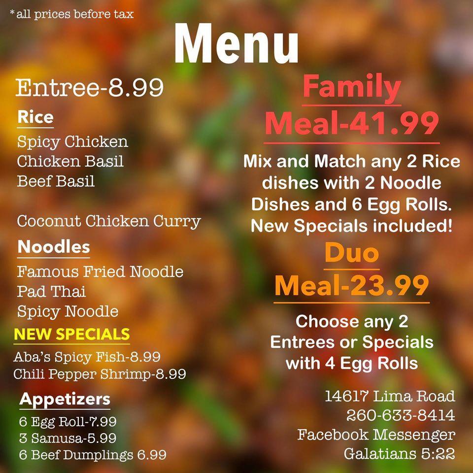 Menu at NineHouse restaurant, Fort Wayne