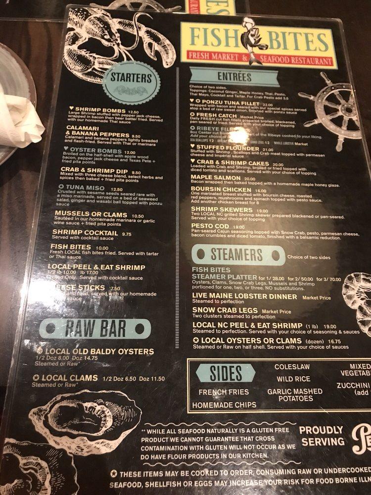 Menu at Fish Bites Seafood Restaurant, Wilmington