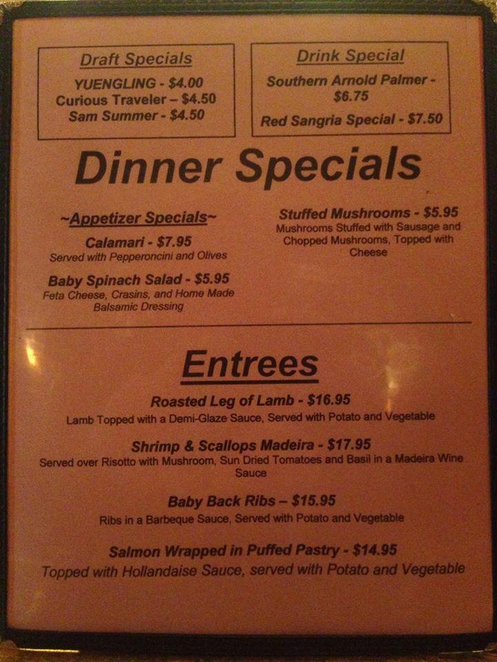 Menu at Capones Pizzeria and Bar, Weymouth