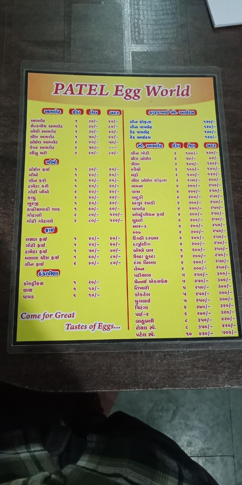 menu-at-patel-egg-world-surat