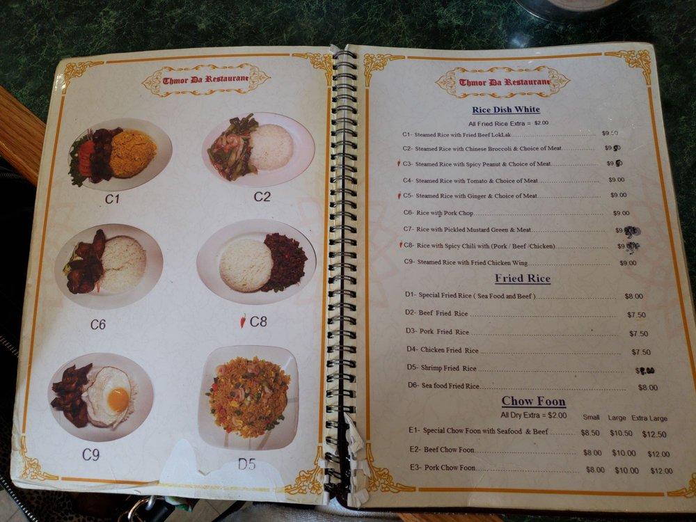Menu at THMOR DA Restaurant, Revere