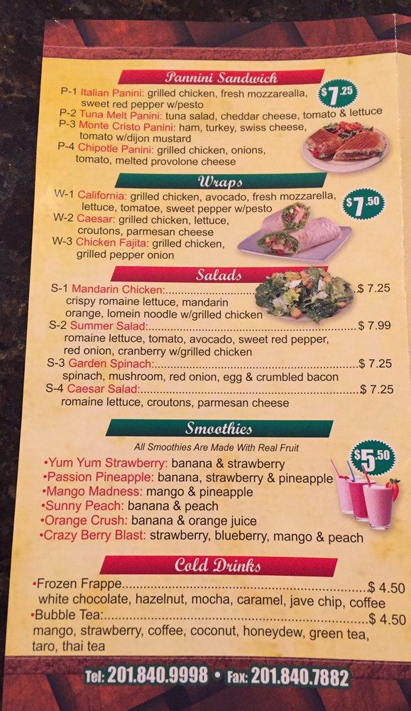 Menu at Yum Yum Bagel & Cafe, Cliffside Park