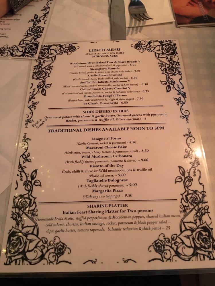 Menu at The Chubby Cherub pizzeria, Belfast, 11 Chichester St