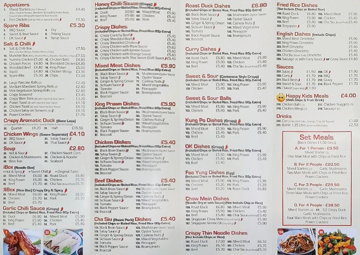 Menu at Ikitchen Chinese restaurant, Scarborough