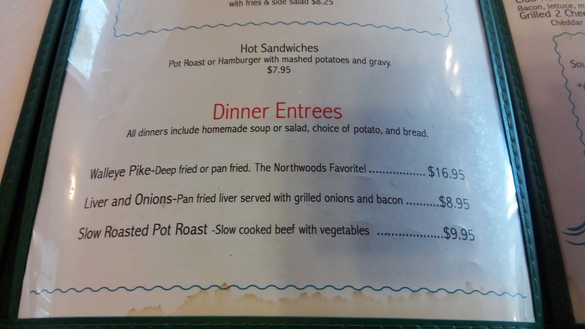 Menu at Judy's Cafe, Two Harbors, 623 7th Ave