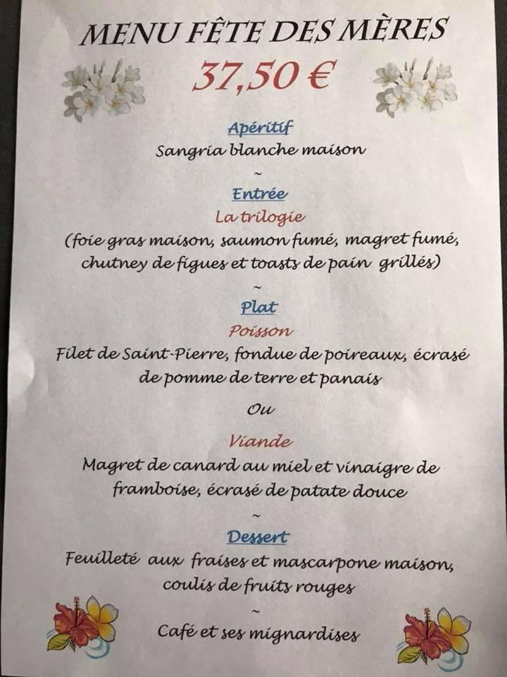 Menu de A La Pyrogue
