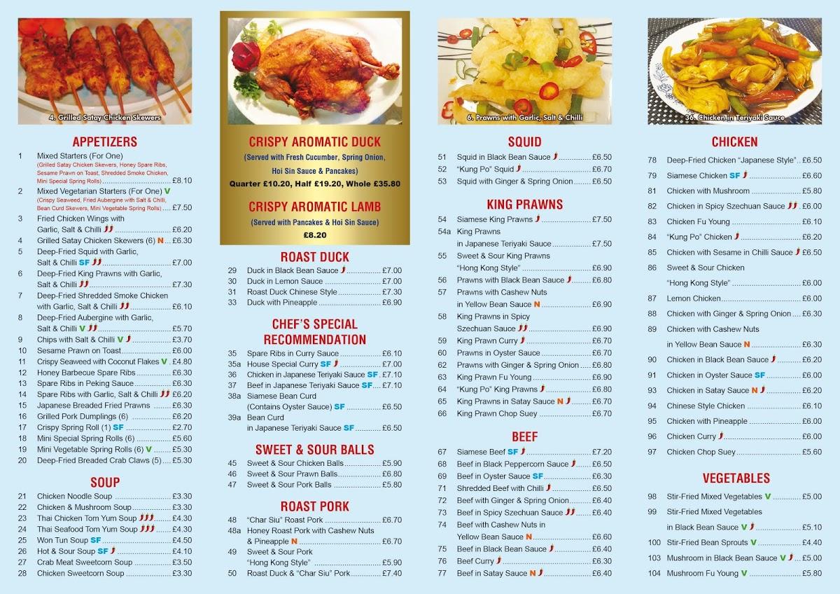 Menu at Happy Fountain Chinese Takeaway fast food, Fleet, 10 Ridgeway Parade