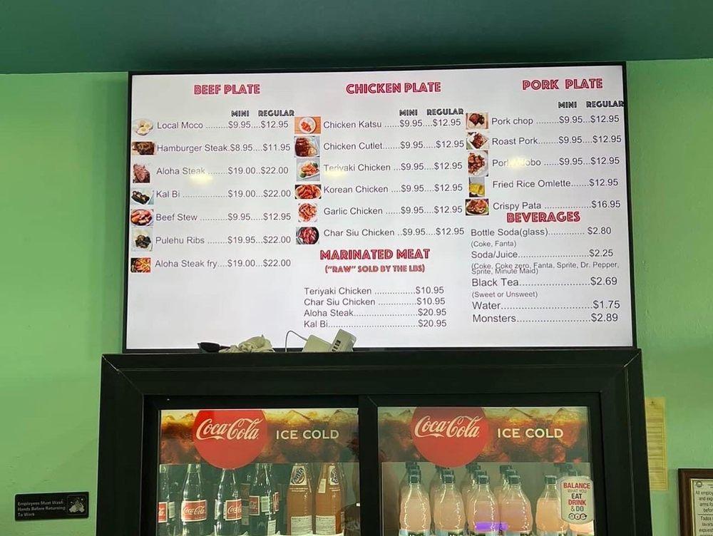 Menu at Da Real Aloha BBQ, El Paso