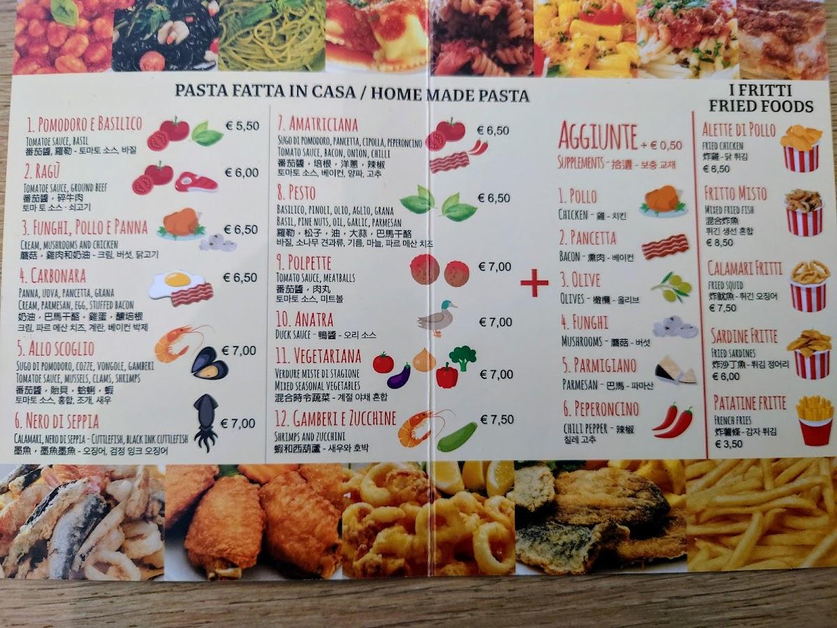 Menu da Pasta Go ・ Espresso fast food, Venezia