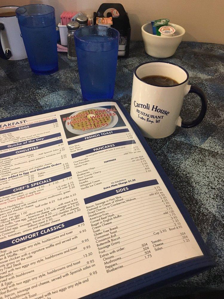 Menu at Carroll House Restaurant, Sister Bay