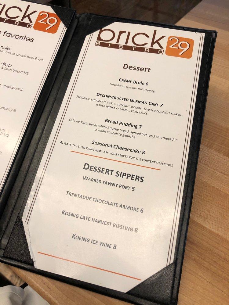 Menu At Brick 29 Bistro Pub And Bar Nampa