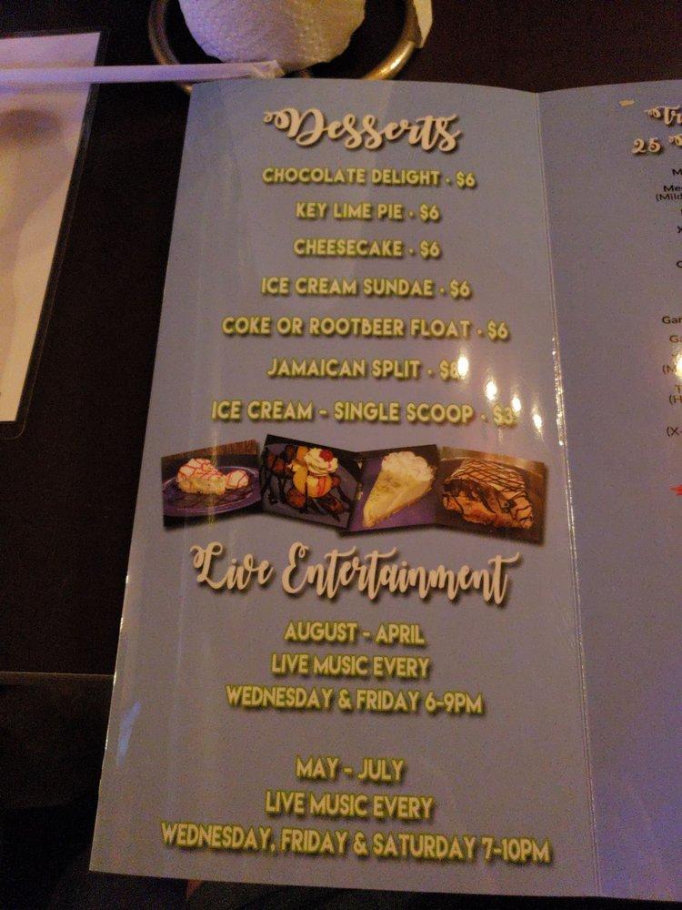 Menu at Mango Marley's pub & bar, Mexico Beach