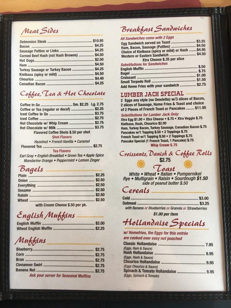 Menu at Maria's Breakfast & Lunch restaurant, Pawtucket