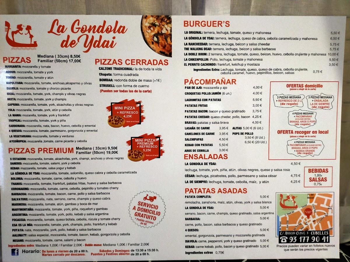 Carta Del Restaurante La G Ndola Cubellas