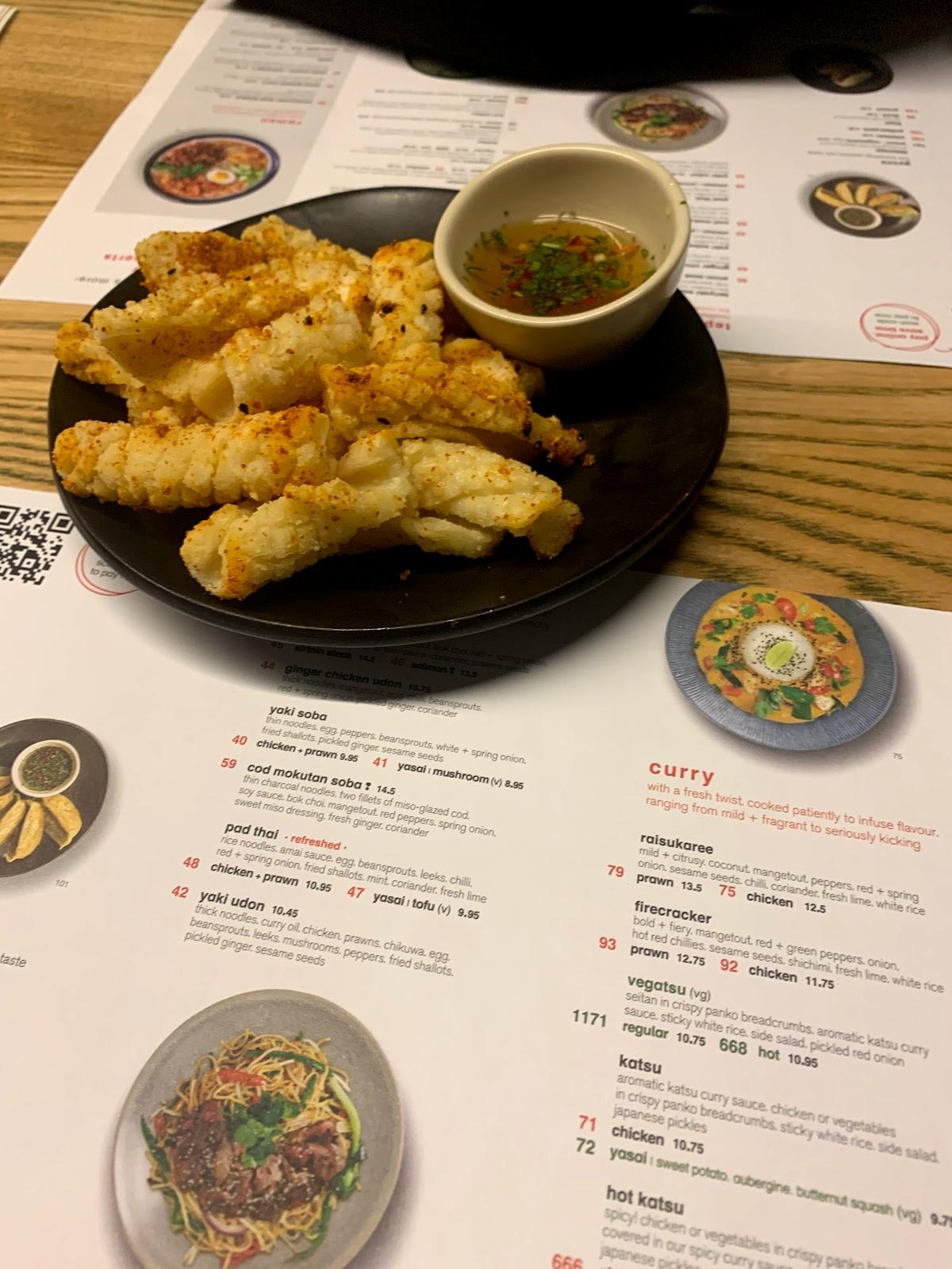 Menu at wagamama uxbridge restaurant, Uxbridge, the chimes