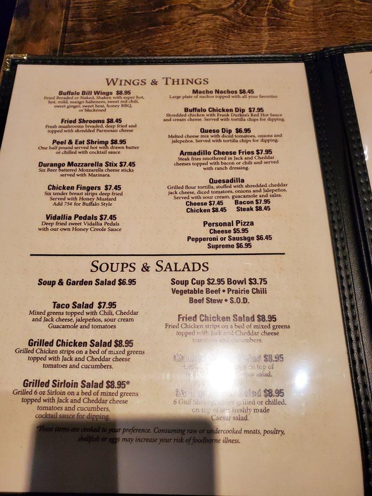 Menu at Durango Grill pub & bar, Fredericksburg, Plank Rd