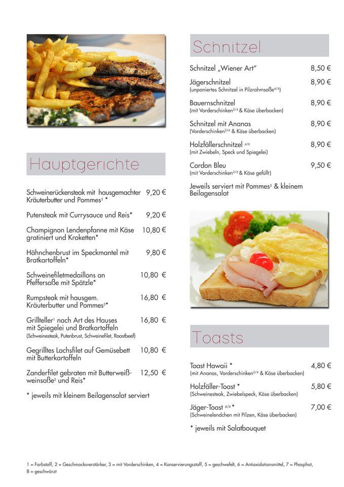 Menu at Gastronomie am großen Anger restaurant, Haßfurt