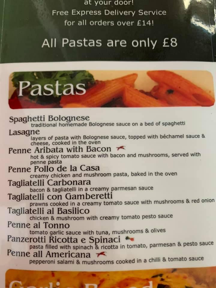 Menu at Pizza Man Market Harborough pizzeria, Market Harborough