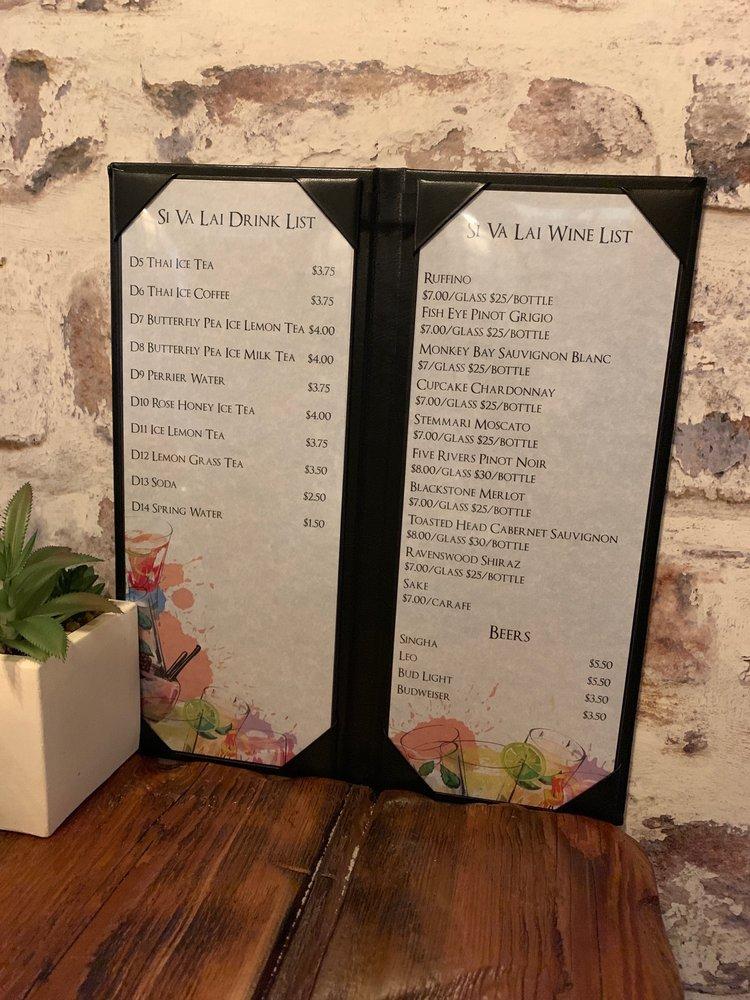 Menu at Sivalai Thai Cuisine II restaurant, Dartmouth