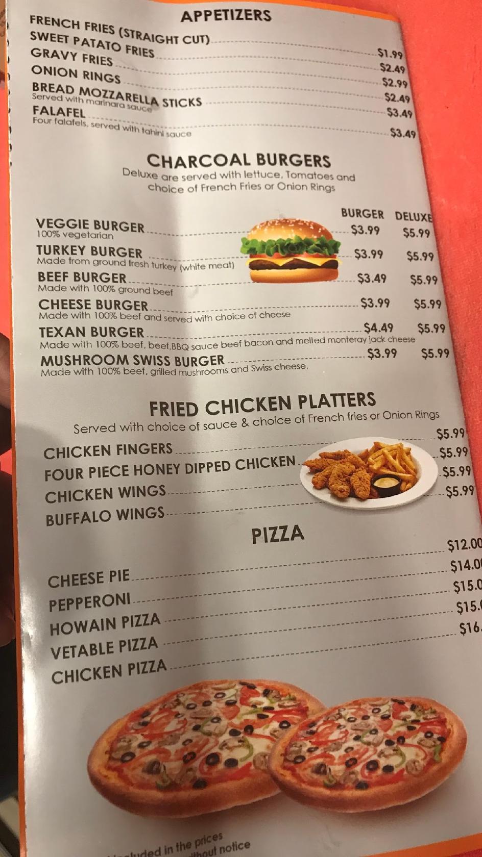 Menu at Broadway Organic Deli & Grill restaurant, New York City