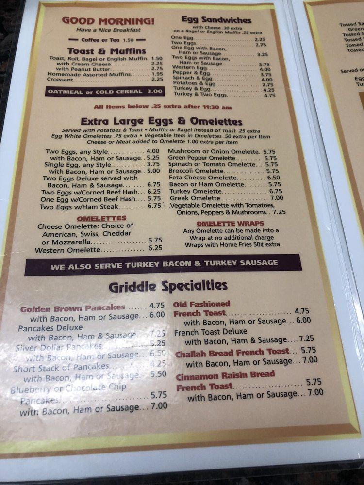 Menu at Station Plaza Coffee Shop and Diner restaurant, Mineola