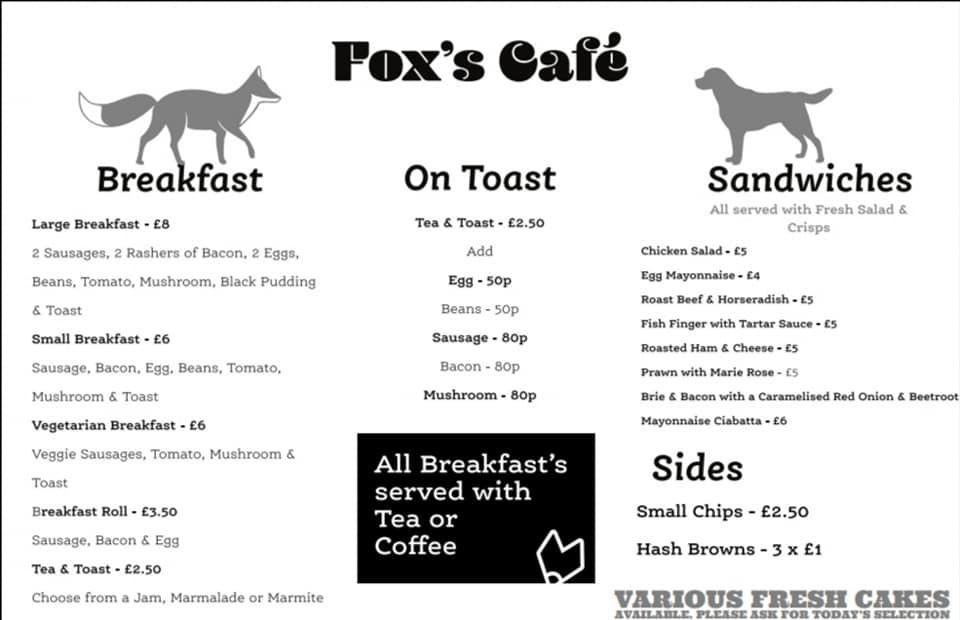 Menu at The Fox & Hounds pub & bar, Colerne