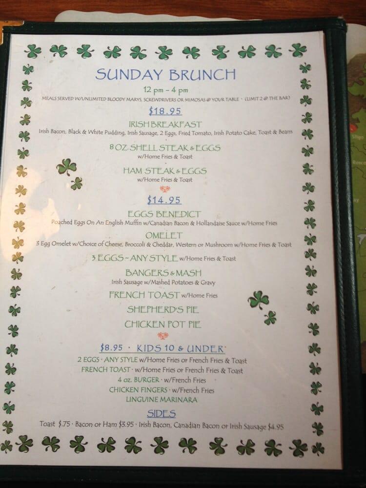 Menu at Connolly Station pub & bar, Malverne