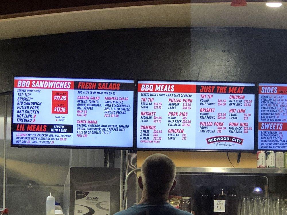 Menu at Redwood City Barbeque, Redwood City