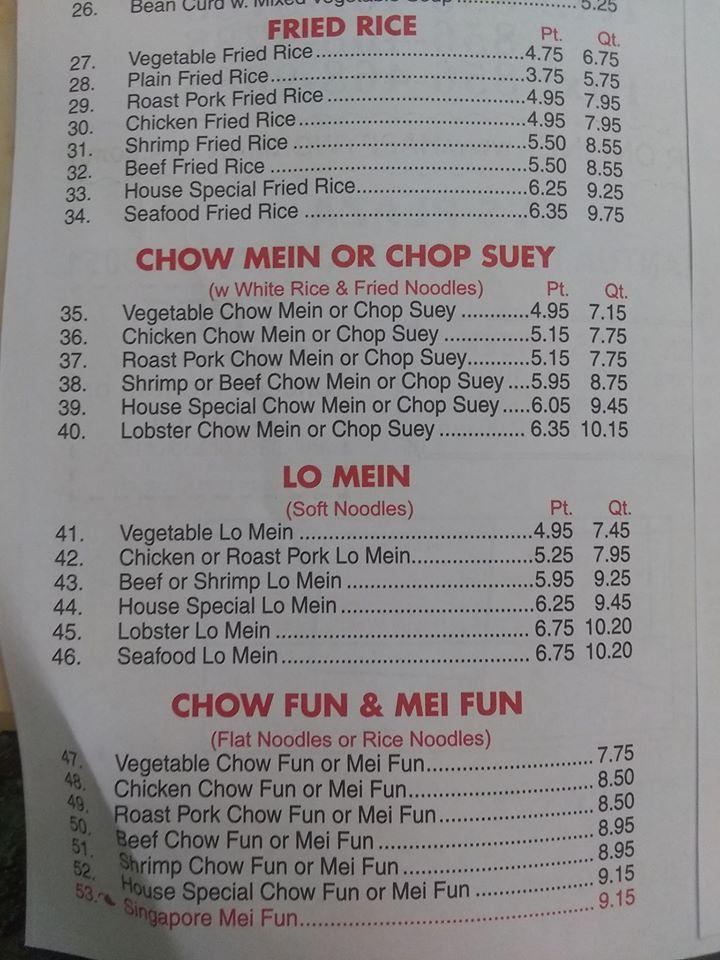 Menu At Happy Wok Restaurant, West Deptford