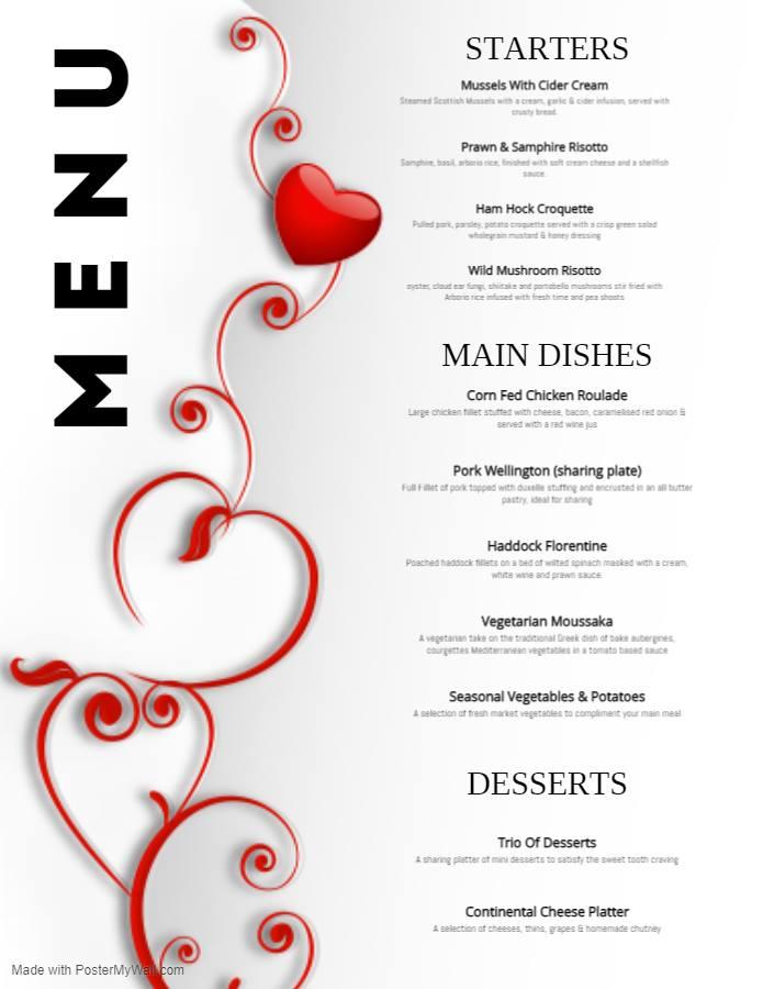 Menu at The Manor House Hotel restaurant, Ferryhill