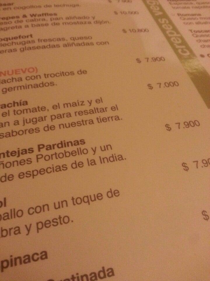 Carta del restaurante Crepes Waffles Usaquén Bogotá Cra 6 119B 56