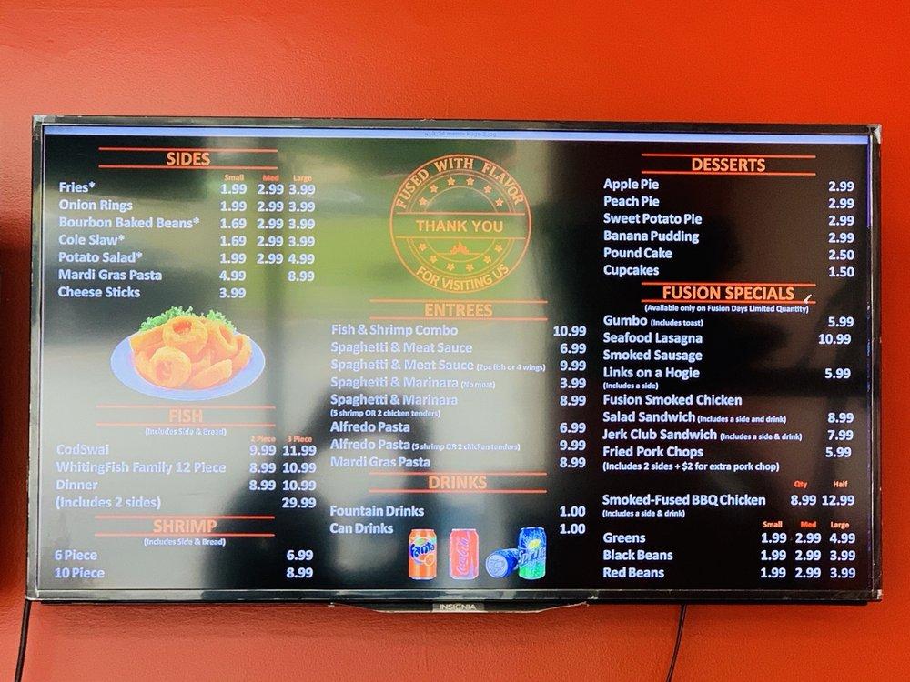 Menu at Fusion Wings restaurant, Redan, Rockbridge Rd SW suite b