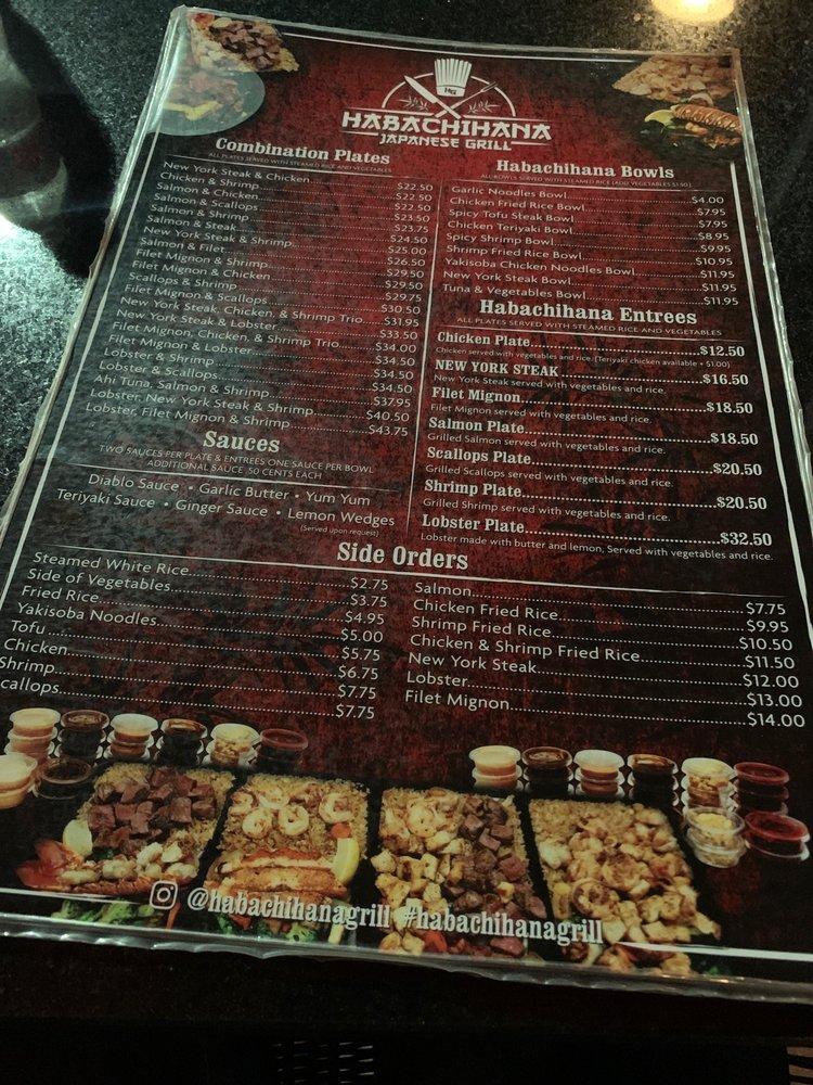 Menu at Habachihana Japanese Grill Japanese Express pub & bar