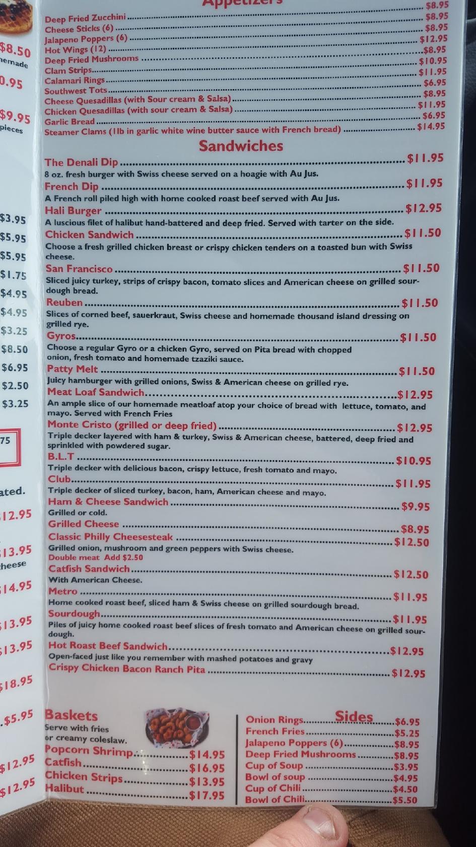 Menu At Denali Family Restaurant, Wasilla, 121 S Lamont Cir