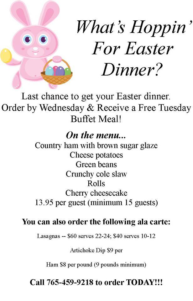 Menu at Rozzi Catering pizzeria, Kokomo