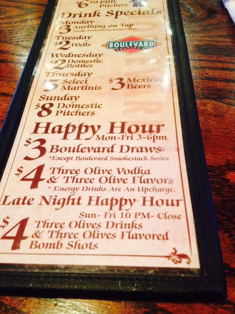 Menu at The Peanut pub & bar, Overland Park, Metcalf Ave