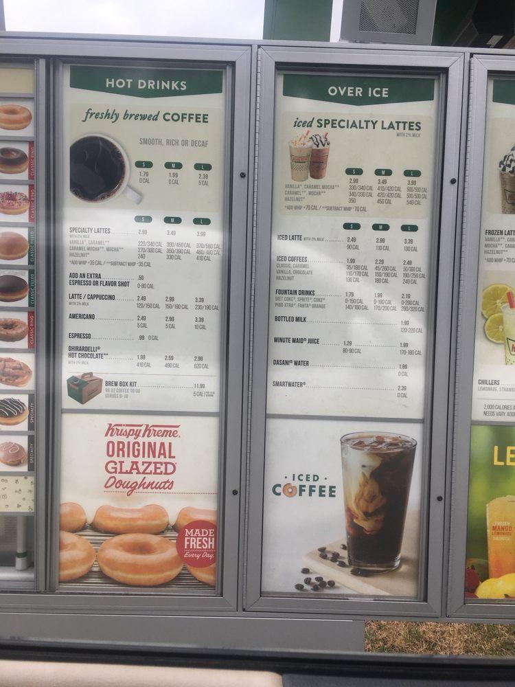 Menu at Krispy Kreme restaurant Newport News