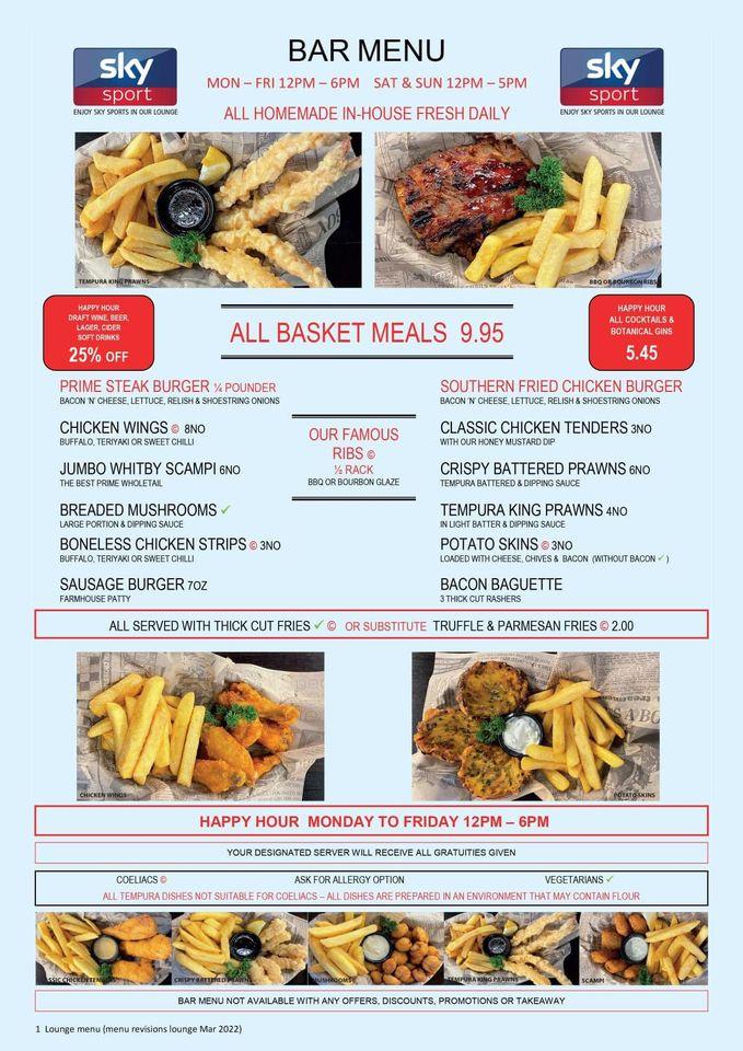 Menu at Damon's Restaurant, Lincoln