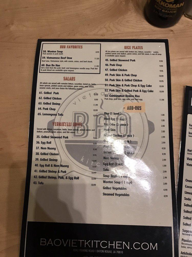 Menu At Bao Vietnamese Kitchen Restaurant Baton Rouge   R43b Bao Vietnamese Kitchen Menu 2022 10 9 