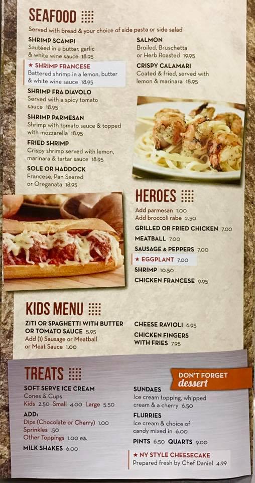 Menu at Nick's Pizza & Ice Cream pizzeria, Armonk, 405 Bedford Rd