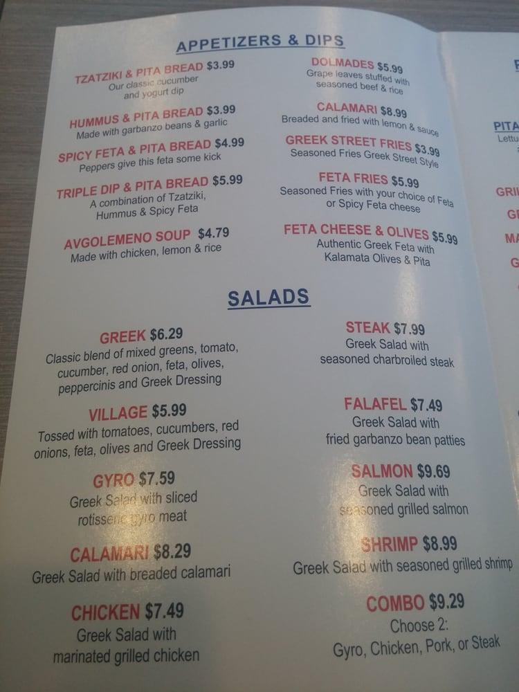 Menu at Greek Street Grill restaurant, Riverside, La Sierra Ave STE 103