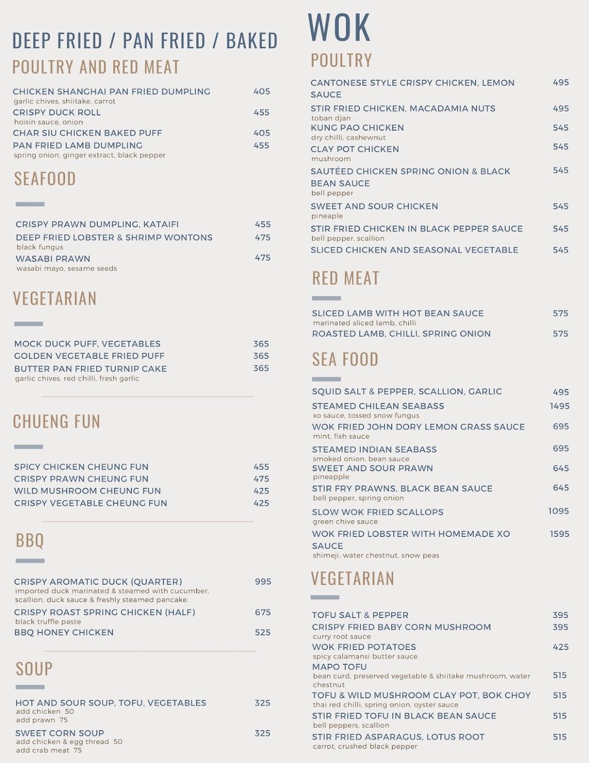 Menu at Zao Cha House, Mumbai, Zao Cha House House No 25d