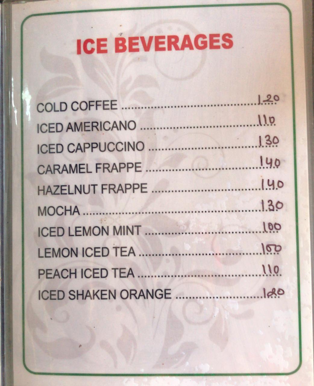 Menu at Hari's German Bakery, Benaulim, 7W6H+32F