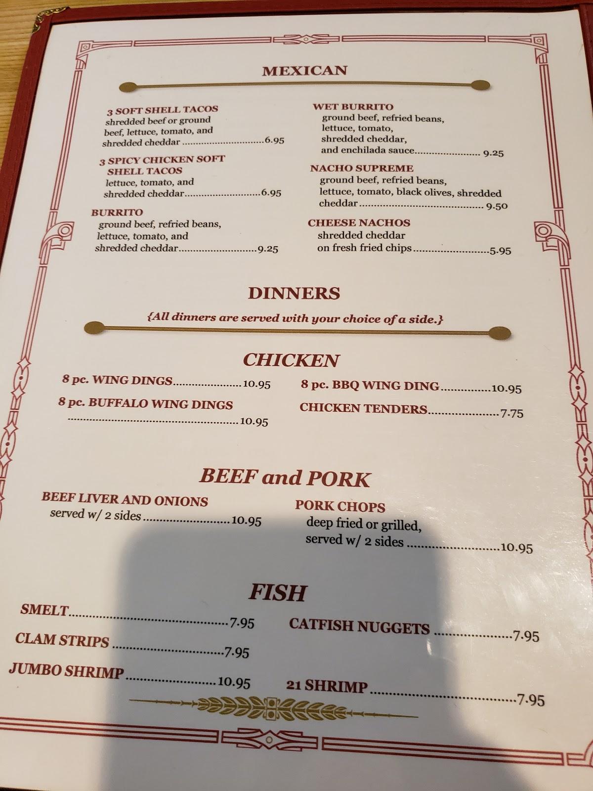Menu at Harry's Place pub & bar, Lansing