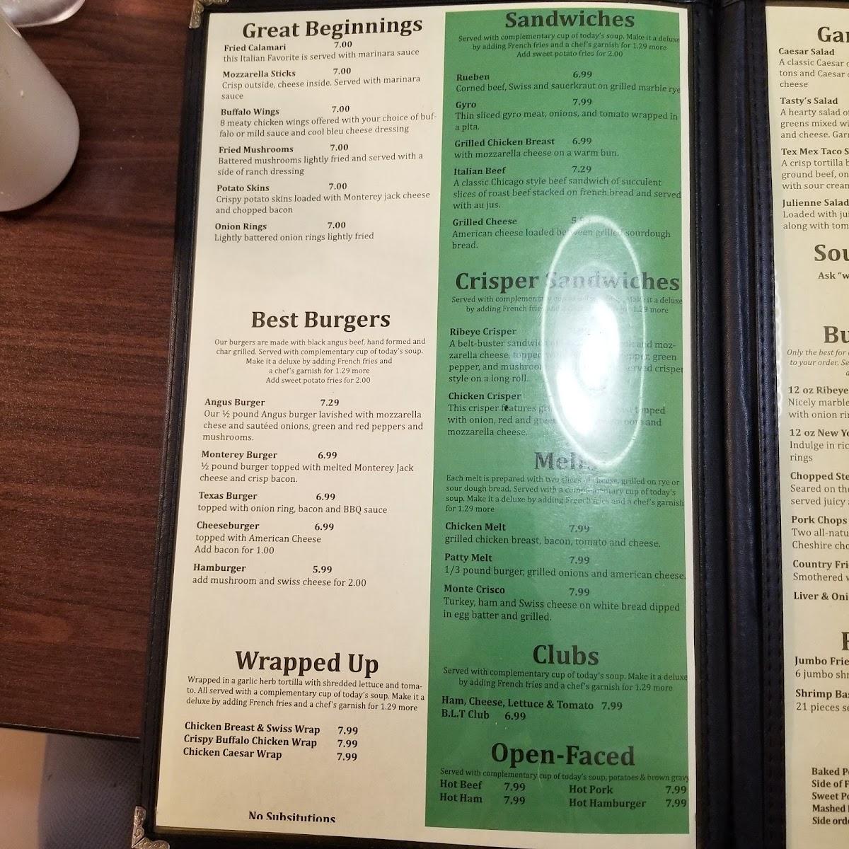Menu at Olive Branch Cafe, South Jacksonville
